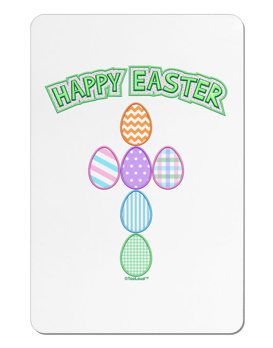 Happy Easter Egg Cross Faux Applique Aluminum Magnet-TooLoud-White-Davson Sales