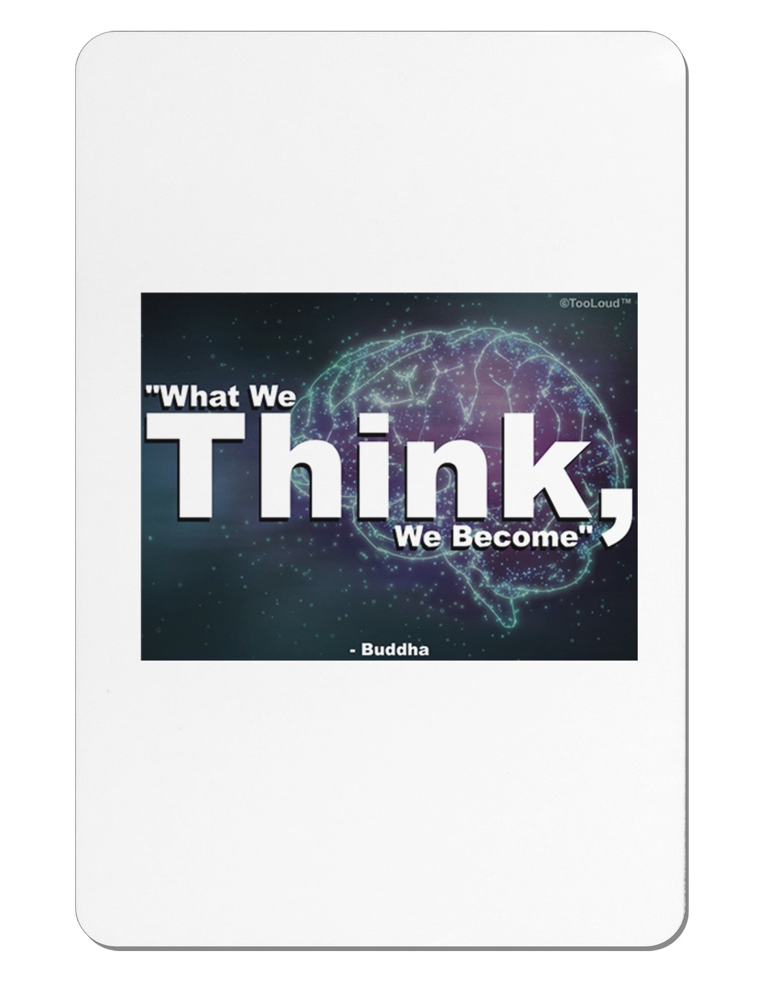 TooLoud What We Think Buddha Aluminum Magnet-TooLoud-White-Davson Sales