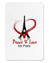 Peace & Love For Paris Aluminum Magnet-TooLoud-White-Davson Sales