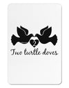 TooLoud Two Turtle Doves Text Aluminum Magnet-TooLoud-White-Davson Sales