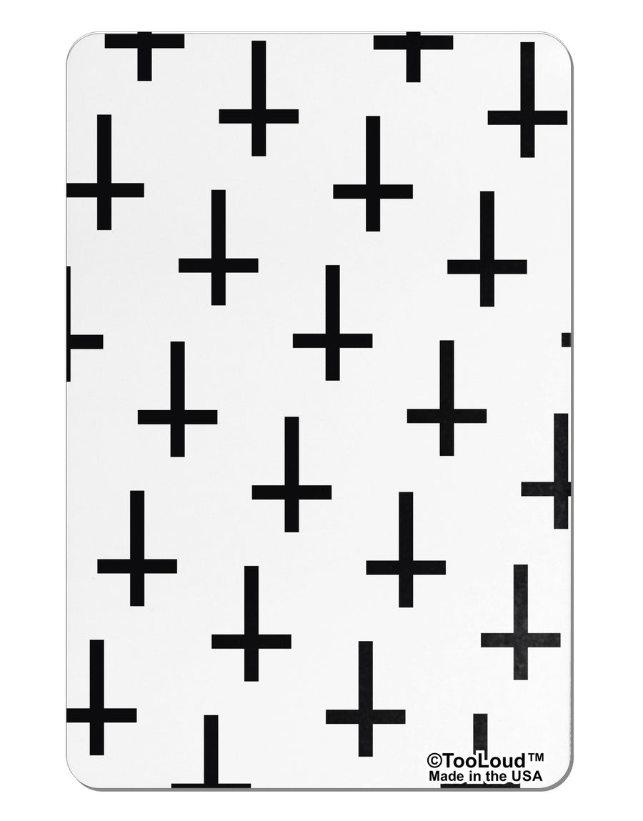 Inverted Crosses Aluminum Magnet All Over Print-TooLoud-White-Davson Sales