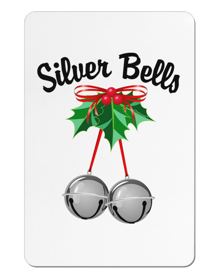 Silver Bells Aluminum Magnet by TooLoud-TooLoud-White-Davson Sales