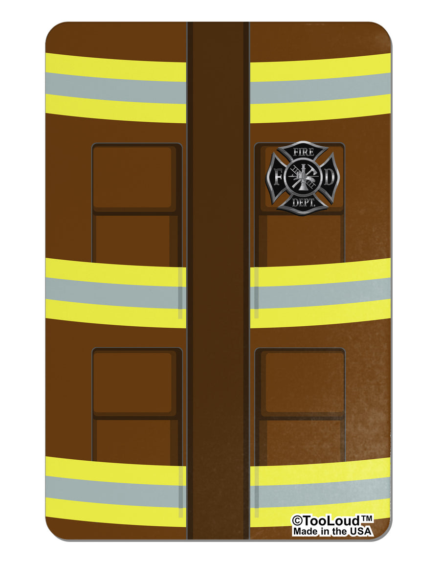 Firefighter Brown AOP Aluminum Magnet All Over Print-TooLoud-White-Davson Sales