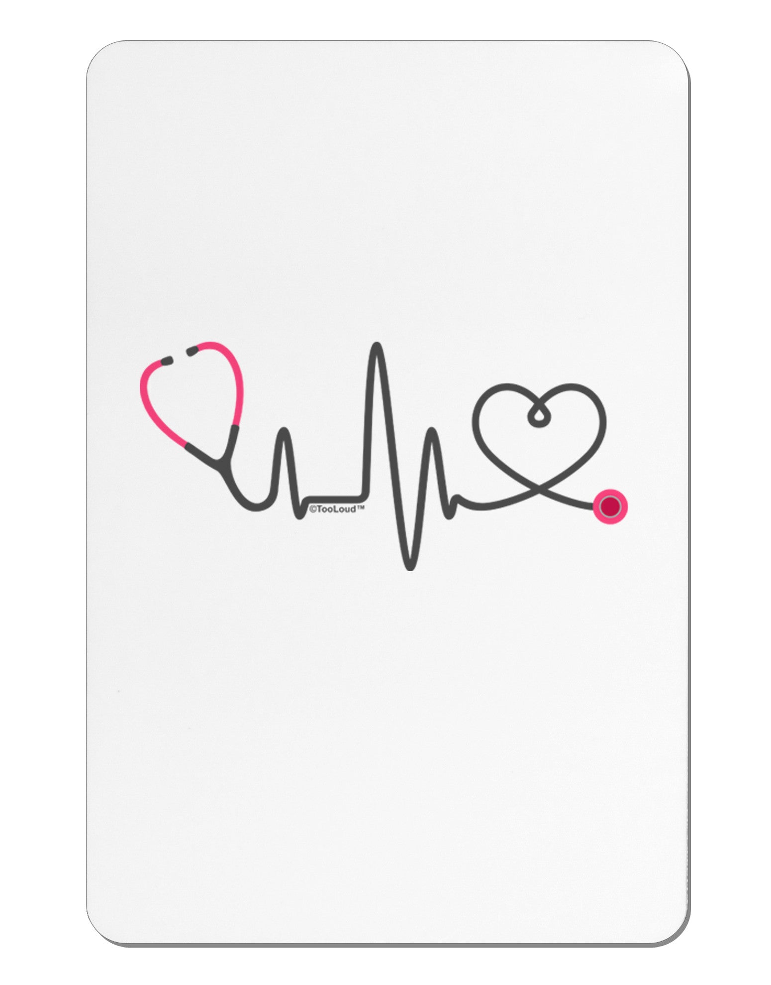 Stethoscope Heartbeat Aluminum Magnet-TooLoud-White-Davson Sales
