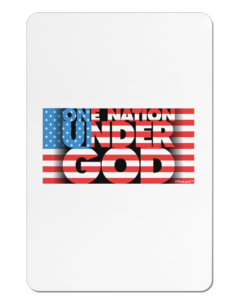 One Nation Under God Aluminum Magnet-TooLoud-White-Davson Sales