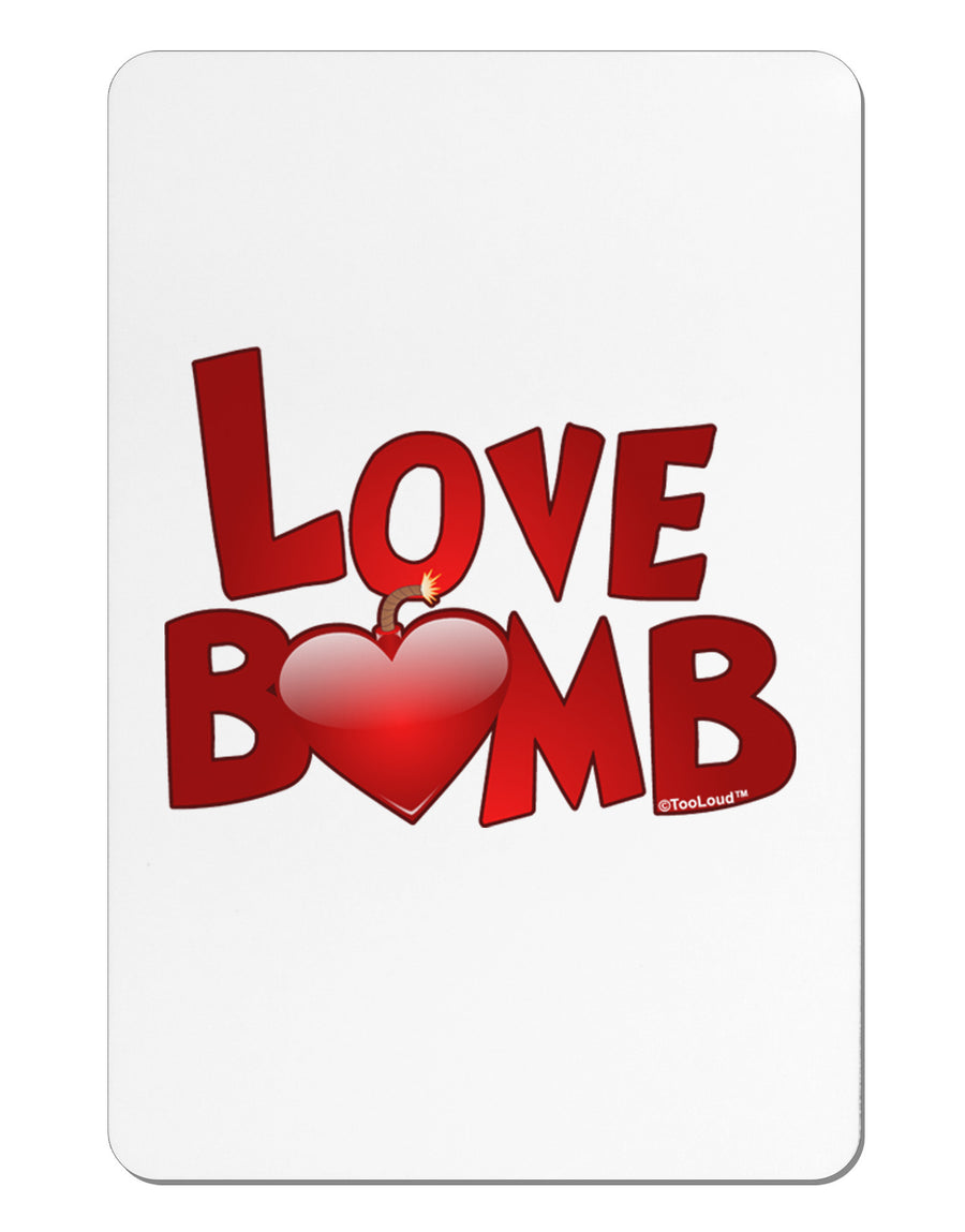 Love Bomb Text Aluminum Magnet-TooLoud-White-Davson Sales