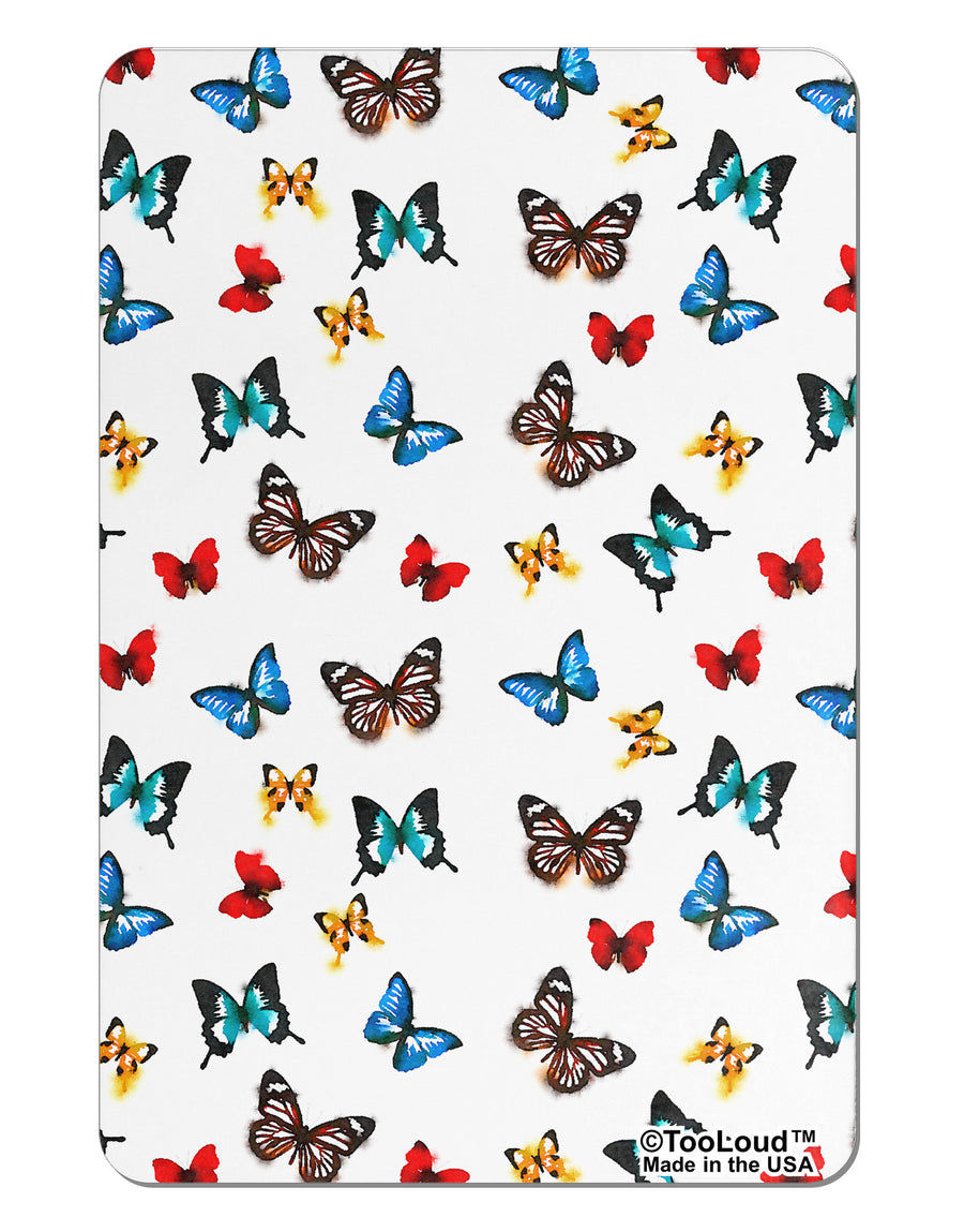 Watercolor Butterflies AOP Aluminum Magnet All Over Print-TooLoud-White-Davson Sales