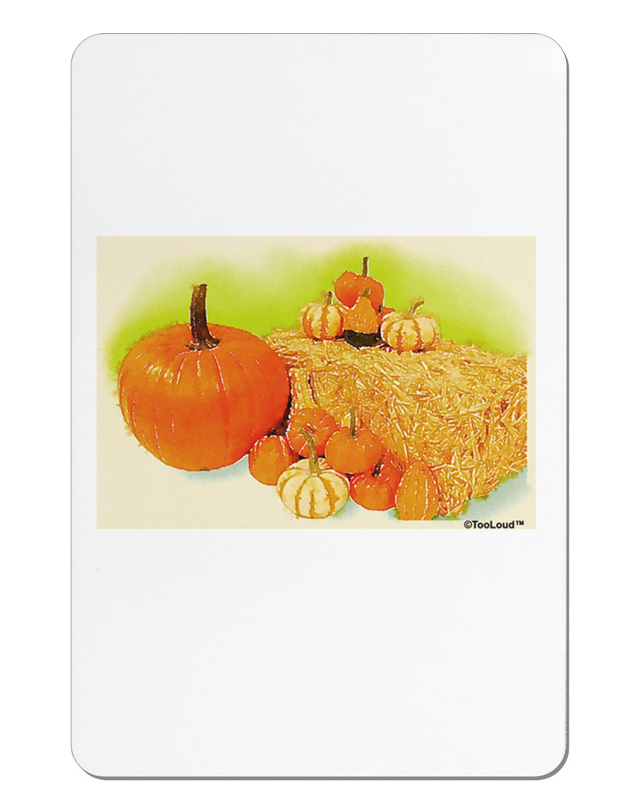 Fall Pumpkin Scene Aluminum Magnet-TooLoud-White-Davson Sales