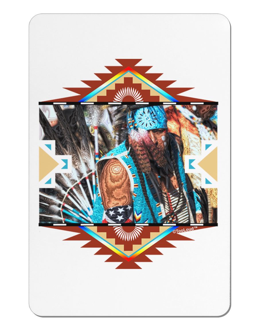 Native American Dancer 2 Aluminum Magnet-TooLoud-White-Davson Sales