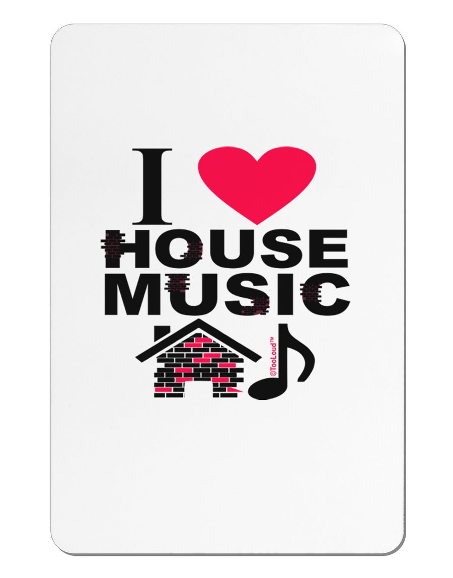 I Love House Pink Aluminum Magnet-TooLoud-White-Davson Sales