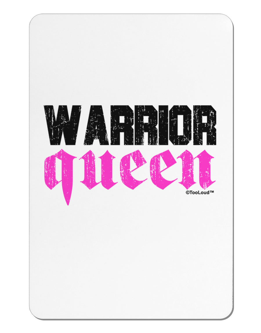 TooLoud Warrior Queen Pink Script Aluminum Magnet-TooLoud-White-Davson Sales