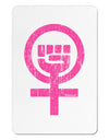 Pink Distressed Feminism Symbol Aluminum Magnet-TooLoud-White-Davson Sales