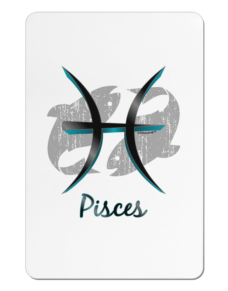 Pisces Symbol Aluminum Magnet-TooLoud-White-Davson Sales