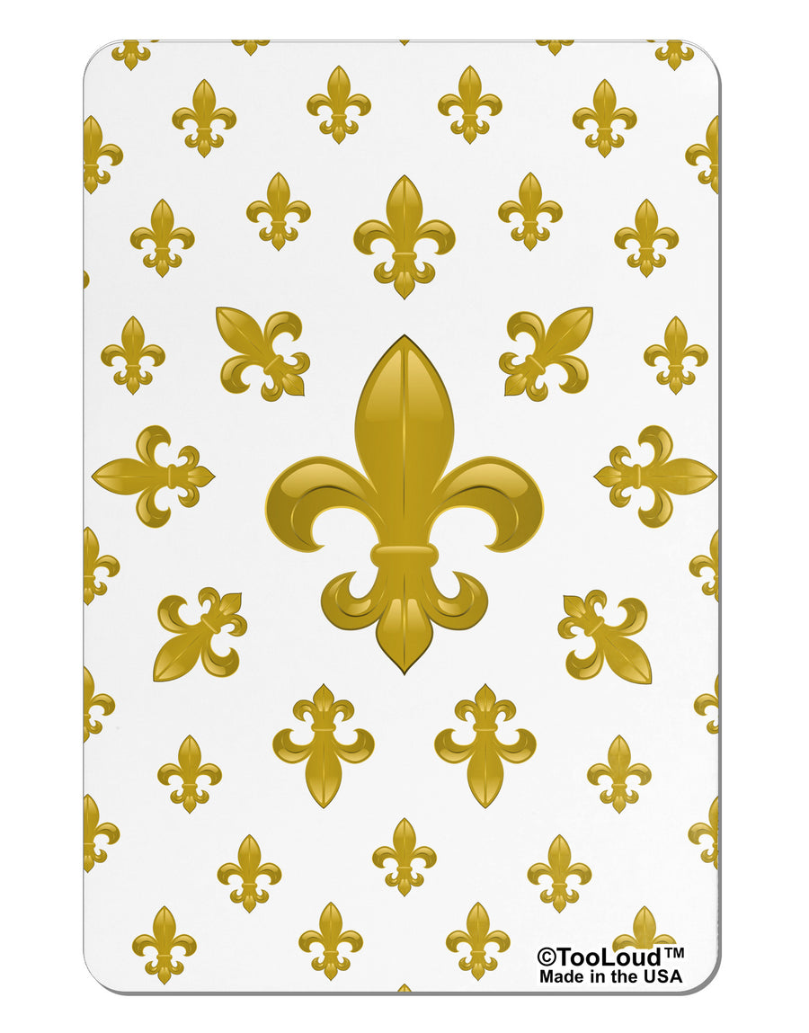 Gold Fleur De Lis AOP Aluminum Magnet All Over Print by TooLoud-TooLoud-White-Davson Sales