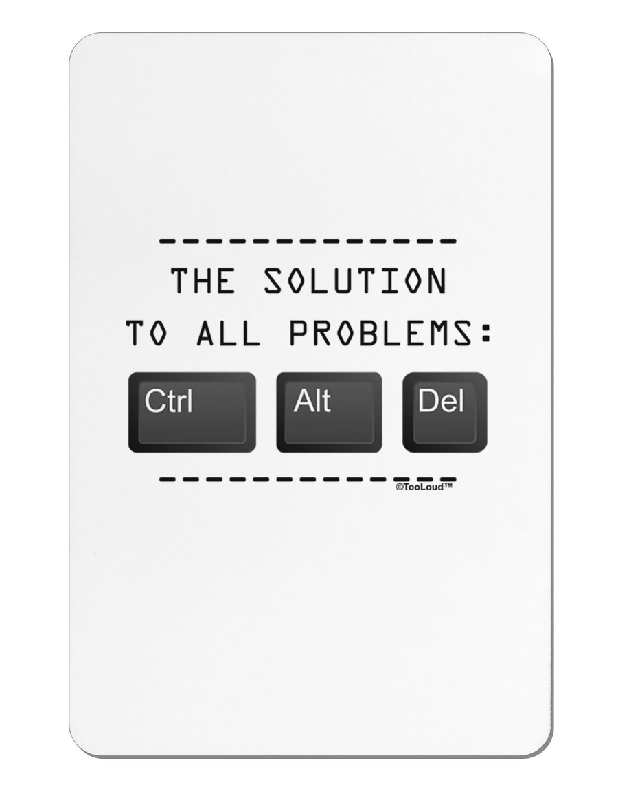 The Solution - Ctrl Alt Del Aluminum Magnet-TooLoud-White-Davson Sales