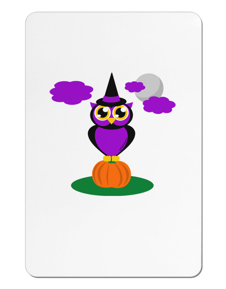 Owl Purple Aluminum Magnet-TooLoud-White-Davson Sales