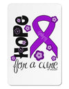 Hope for a Cure - Purple Ribbon Epilepsy - Flowers Aluminum Magnet-TooLoud-White-Davson Sales