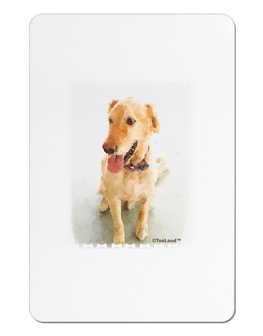 Golden Retriever Watercolor Aluminum Magnet-TooLoud-White-Davson Sales