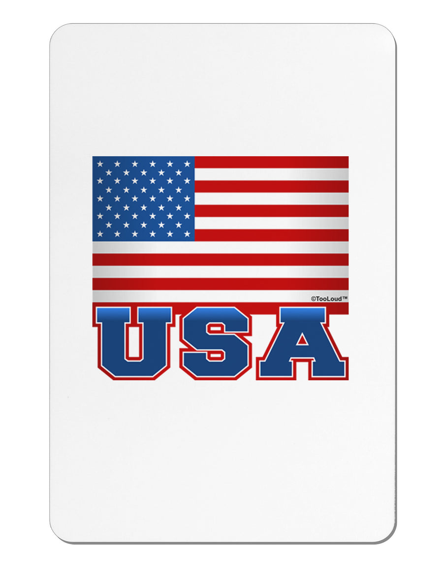 TooLoud USA Flag Aluminum Magnet-TooLoud-White-Davson Sales