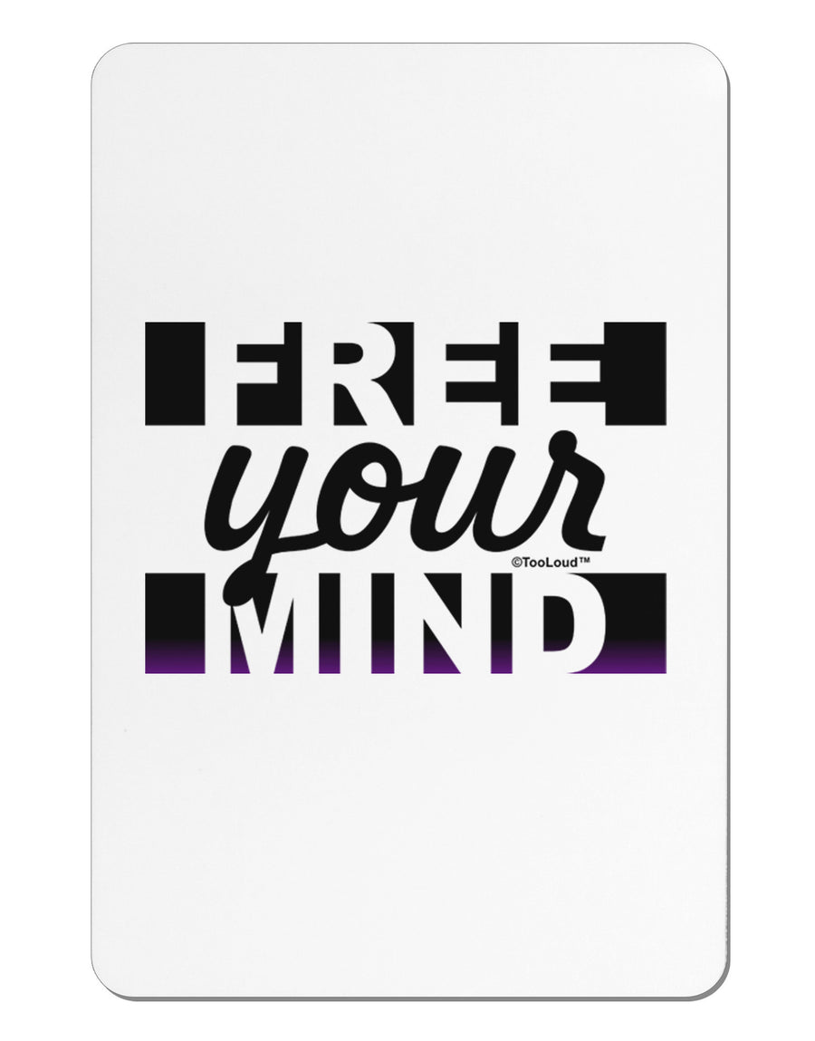 Free Your Mind Text Aluminum Magnet-TooLoud-White-Davson Sales