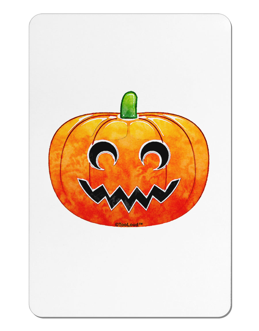 Jack-O-Lantern Watercolor Aluminum Magnet-TooLoud-White-Davson Sales