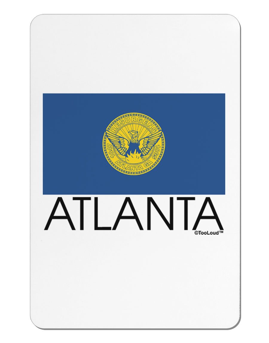 Atlanta Georgia Flag Text Aluminum Magnet by TooLoud-TooLoud-White-Davson Sales