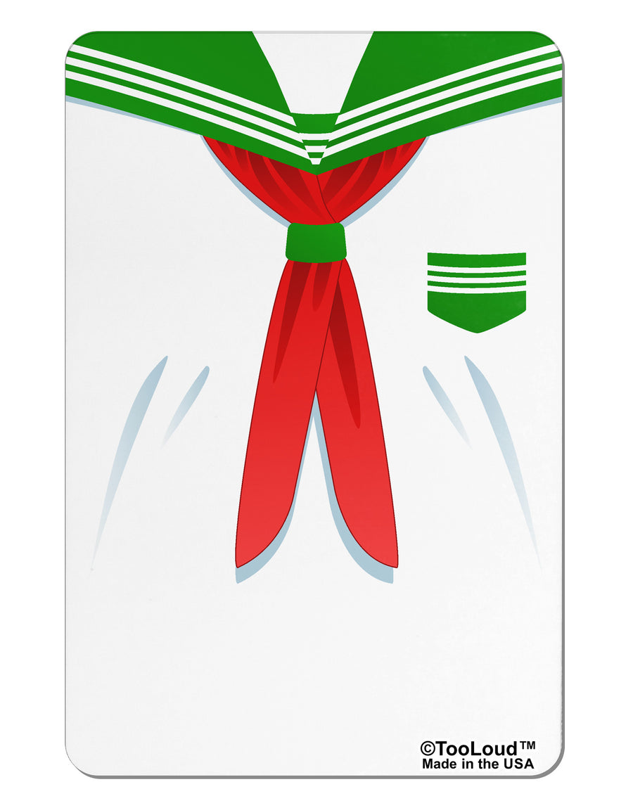 School Uniform Costume - Green Aluminum Magnet All Over Print-TooLoud-White-Davson Sales