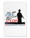 Because They Fought - Veterans Aluminum Magnet-TooLoud-White-Davson Sales