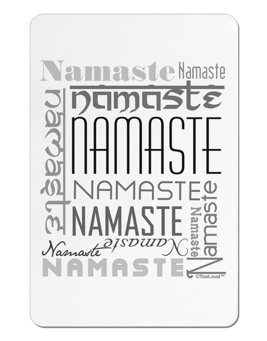 Namaste Rectangle Aluminum Magnet-TooLoud-White-Davson Sales