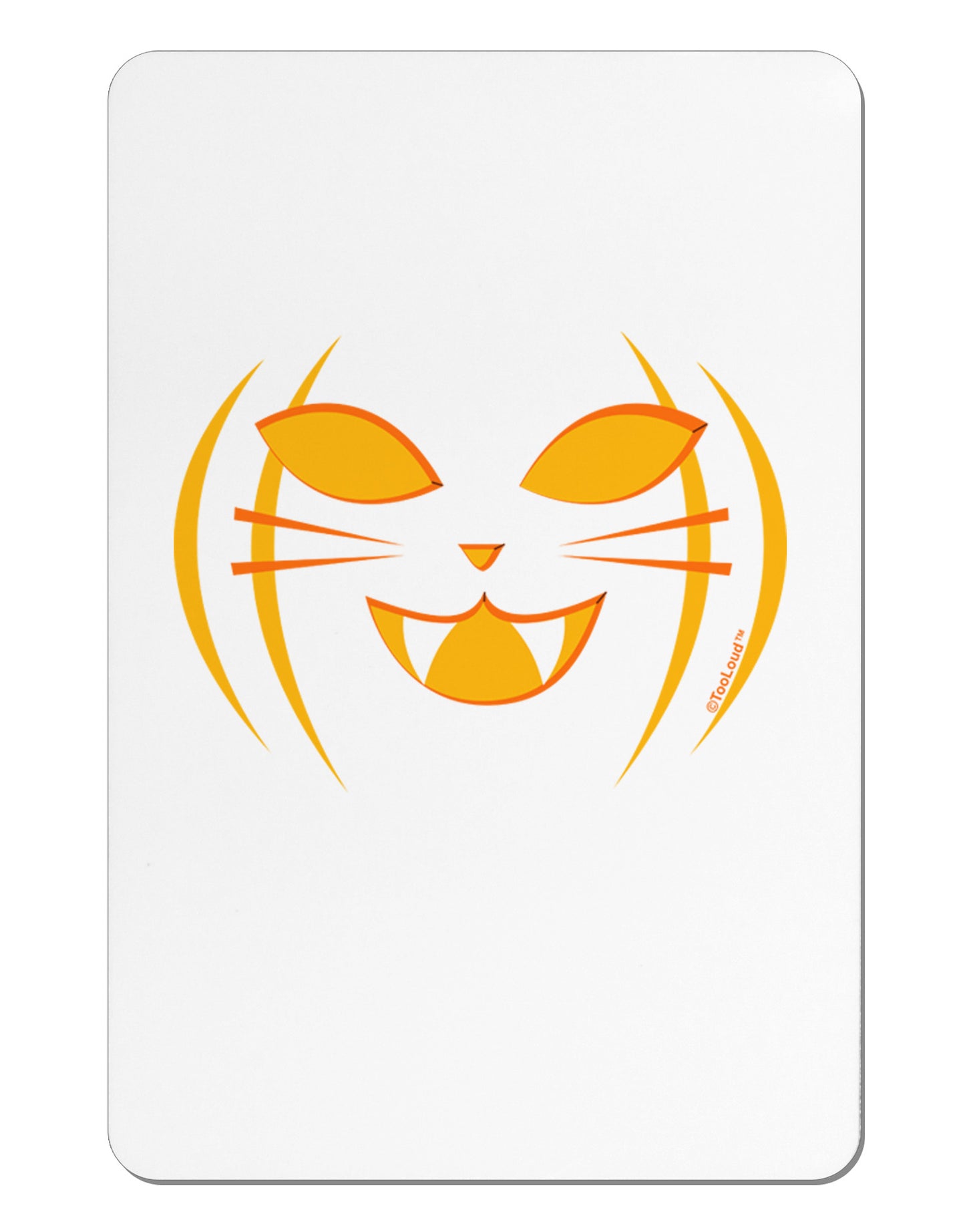 Cat-O-Lantern Aluminum Magnet-TooLoud-White-Davson Sales