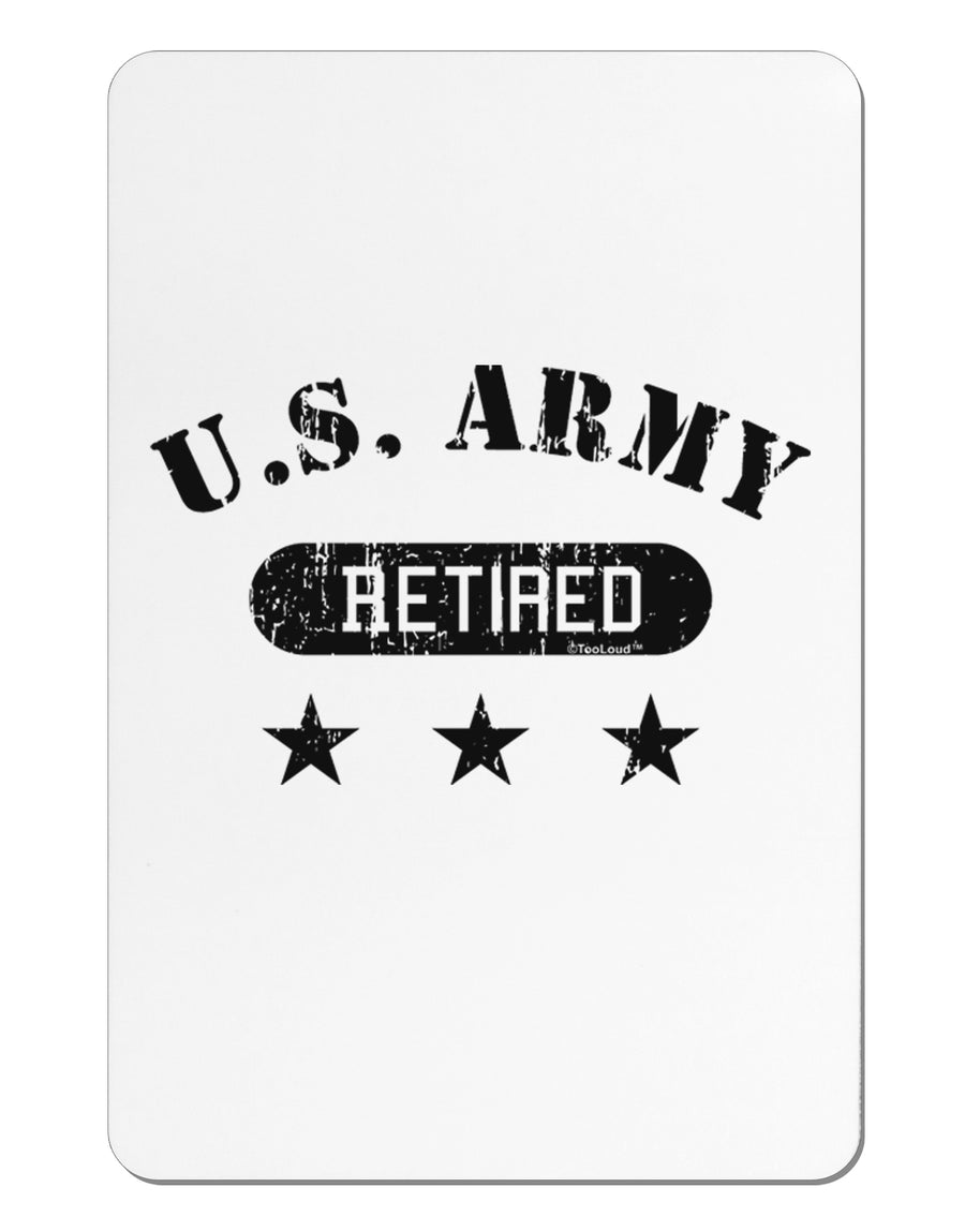 Retired Army Aluminum Magnet by TooLoud-TooLoud-White-Davson Sales