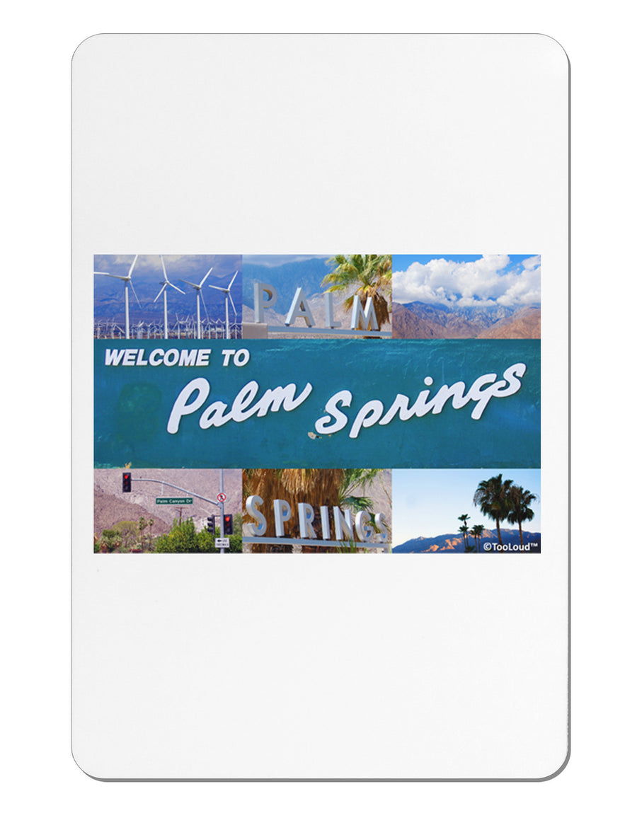 Welcome to Palm Springs Collage Aluminum Magnet-TooLoud-White-Davson Sales