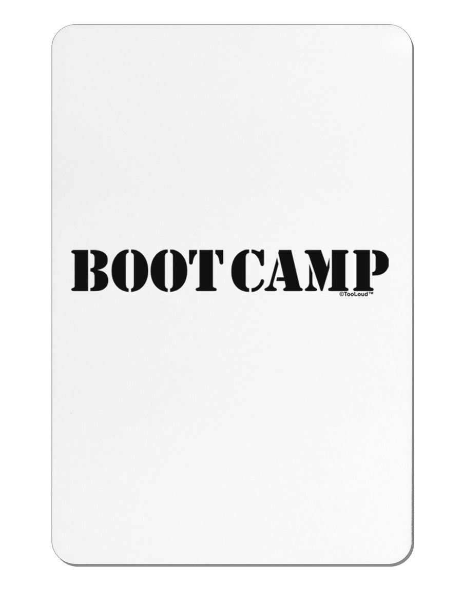 Bootcamp Military Text Aluminum Magnet-TooLoud-White-Davson Sales