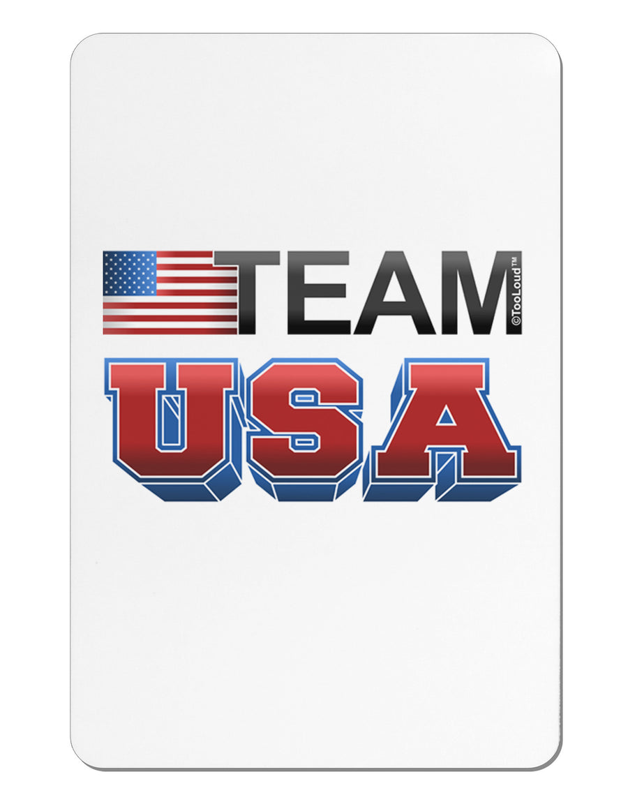 Sporty Team USA Aluminum Magnet-TooLoud-White-Davson Sales