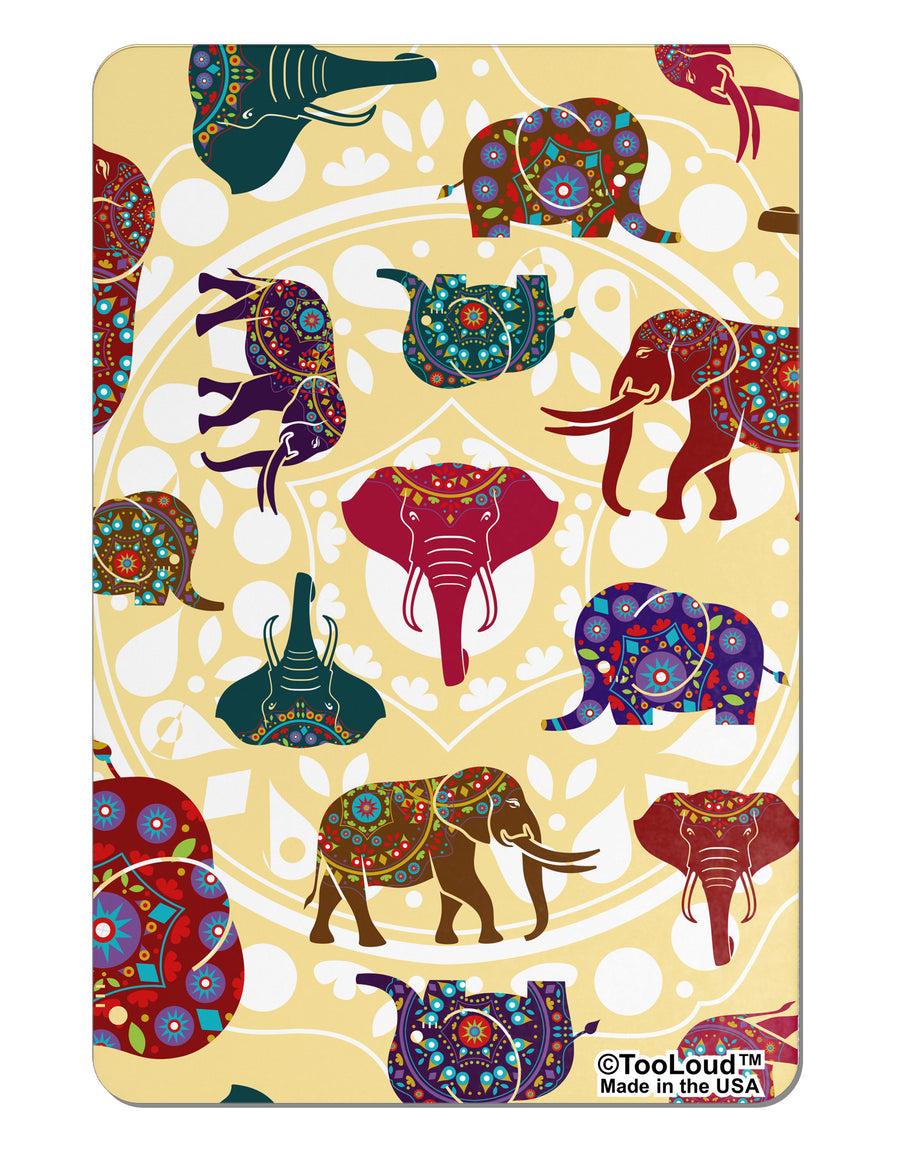 Indian Elephants AOP Aluminum Magnet All Over Print-TooLoud-White-Davson Sales