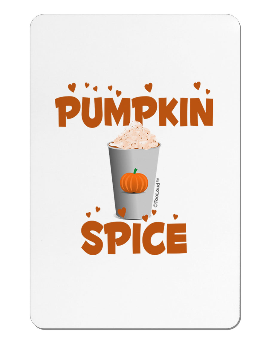 Pumpkin Spice Latte Hearts Aluminum Magnet-TooLoud-White-Davson Sales