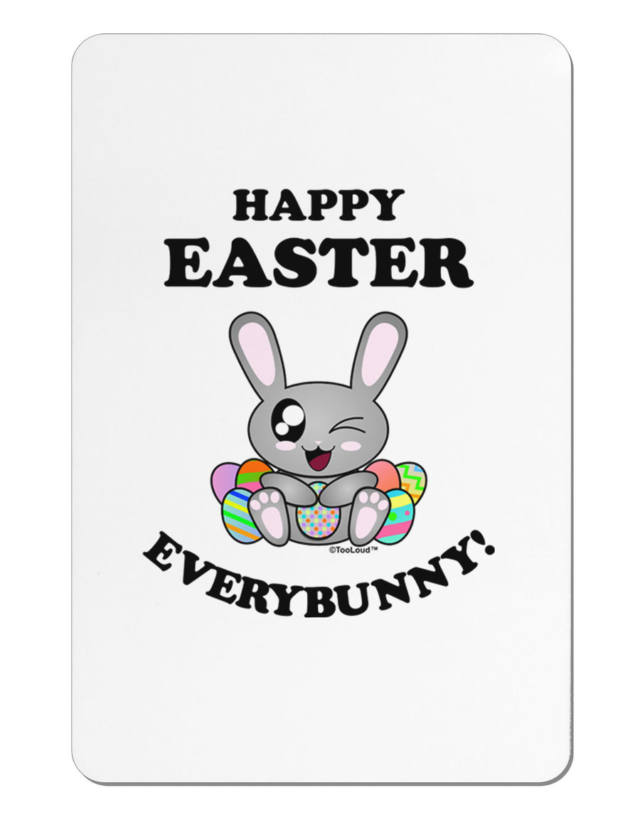 Happy Easter Everybunny Aluminum Magnet-TooLoud-White-Davson Sales