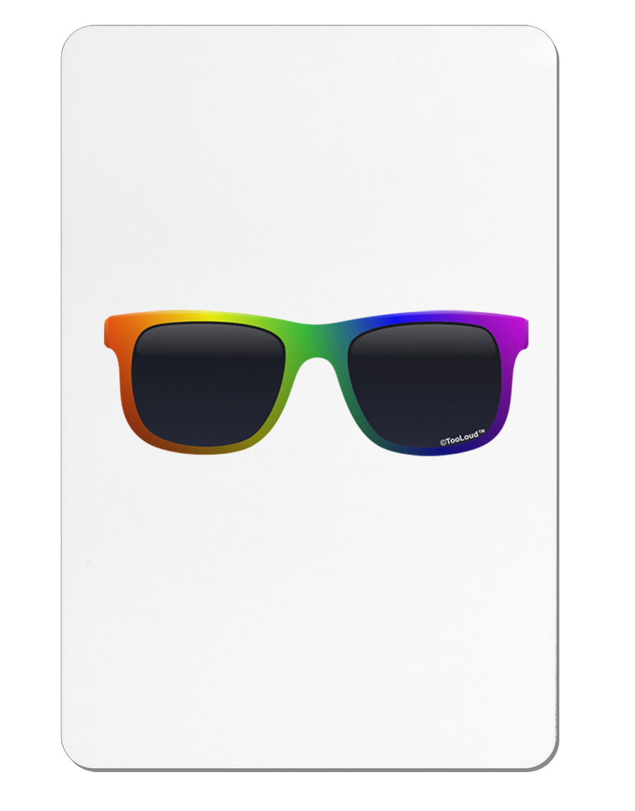 Pride Rainbow Glasses Aluminum Magnet by TooLoud-TooLoud-White-Davson Sales