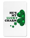 He's My Lucky Charm - Left Aluminum Magnet-TooLoud-White-Davson Sales