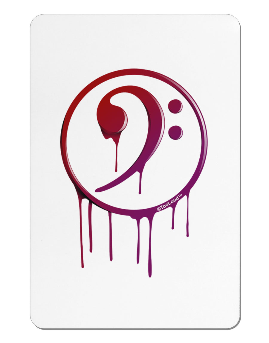 Dripping Bass Symbol Aluminum Magnet-TooLoud-White-Davson Sales