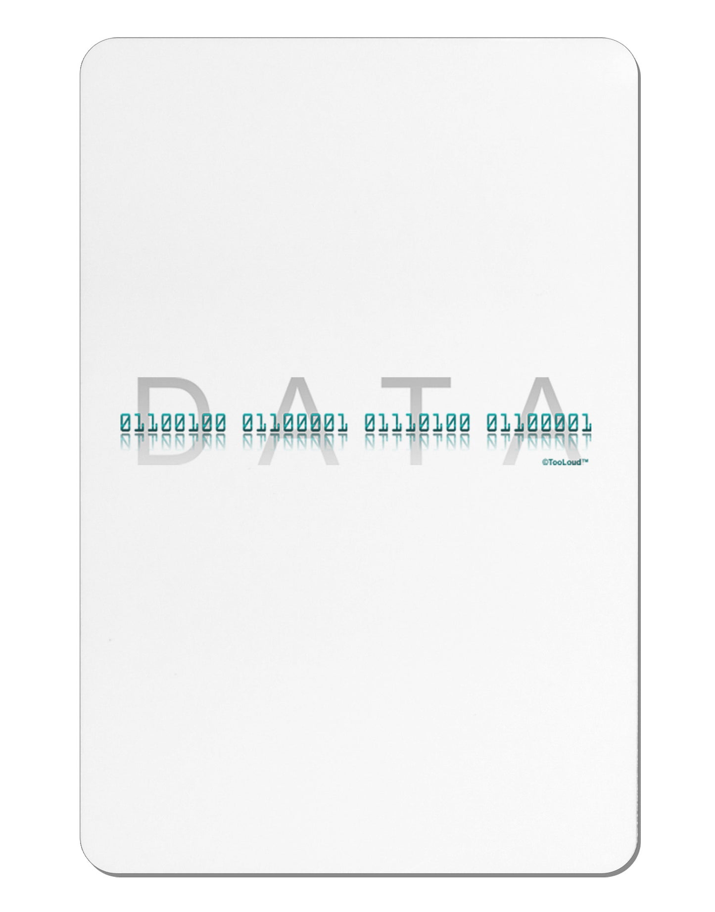 Binary Data Blue Aluminum Magnet-TooLoud-White-Davson Sales
