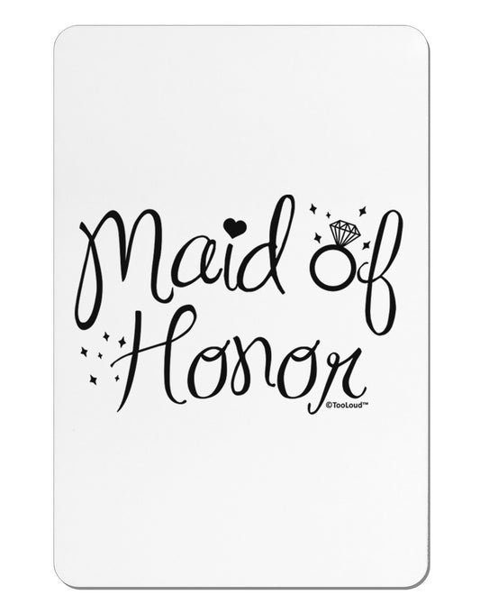 Maid of Honor - Diamond Ring Design Aluminum Magnet-TooLoud-White-Davson Sales
