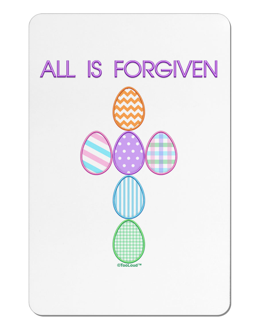 All is forgiven Cross Faux Applique Aluminum Magnet-TooLoud-White-Davson Sales