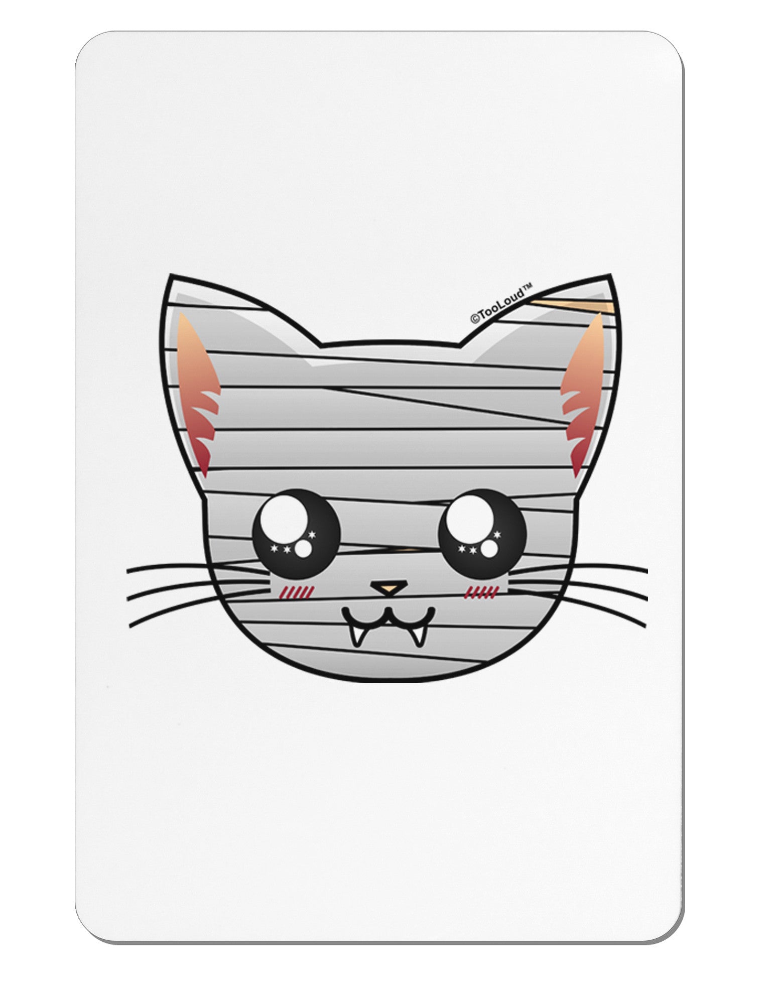 Mummy Kitty Aluminum Magnet by TooLoud-TooLoud-White-Davson Sales