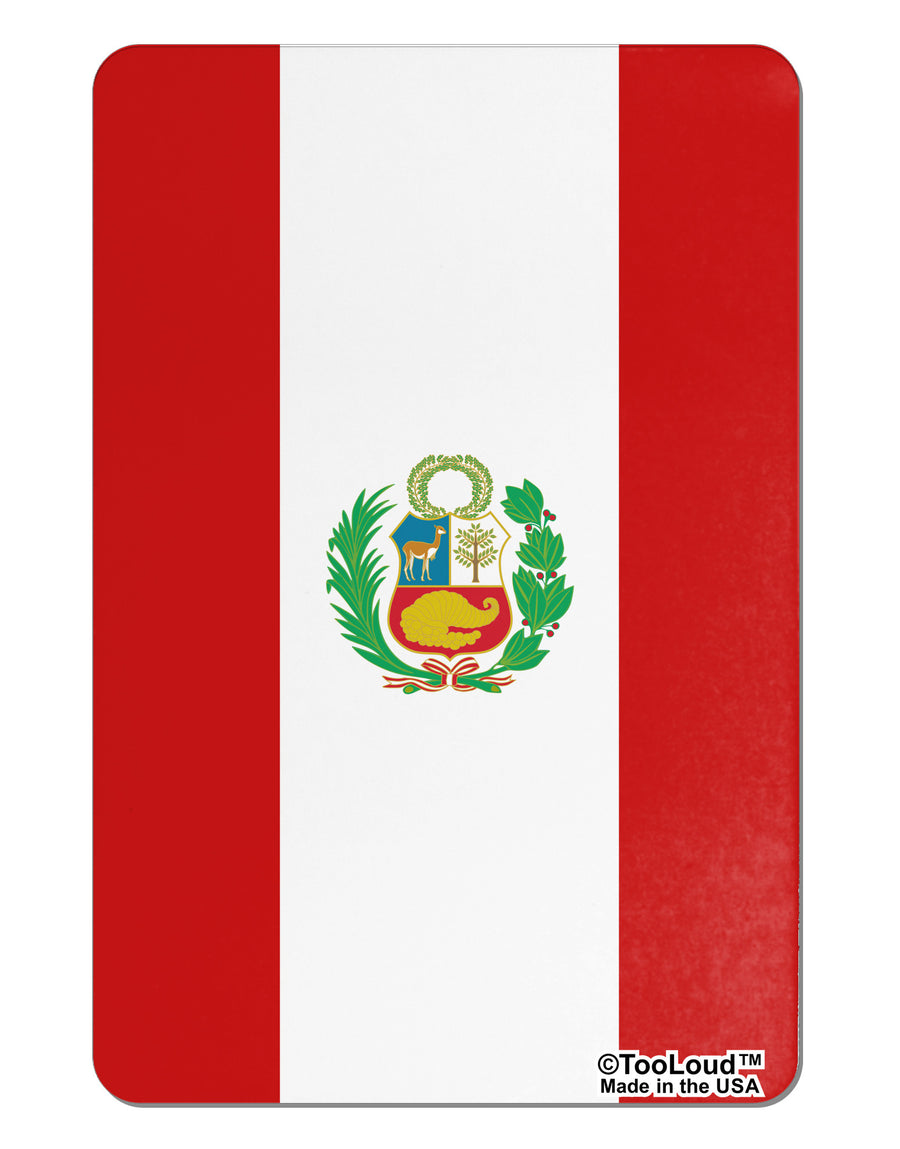 Peru Flag AOP Aluminum Magnet All Over Print-TooLoud-White-Davson Sales