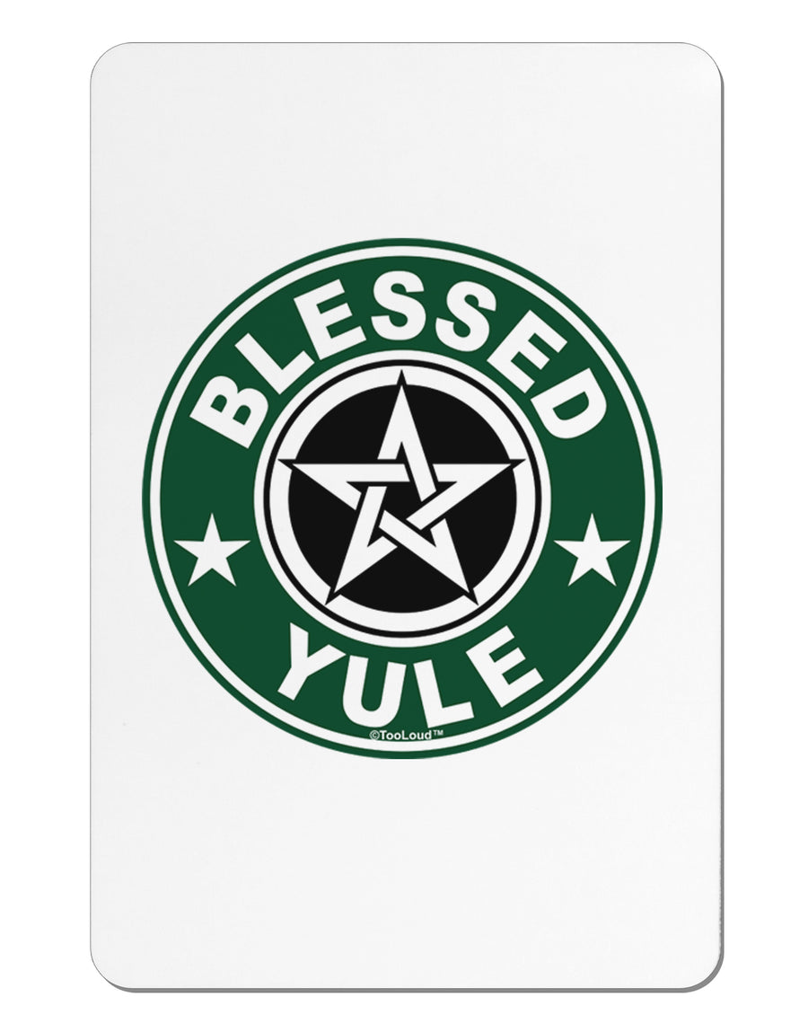 Blessed Yule Emblem Aluminum Magnet by TooLoud-TooLoud-White-Davson Sales