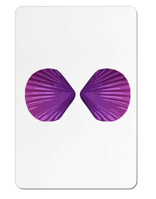 Mermaid Shell Bra Purple Aluminum Magnet by TooLoud-TooLoud-White-Davson Sales