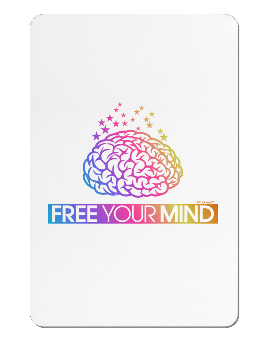 Free Your Mind Aluminum Magnet-TooLoud-White-Davson Sales