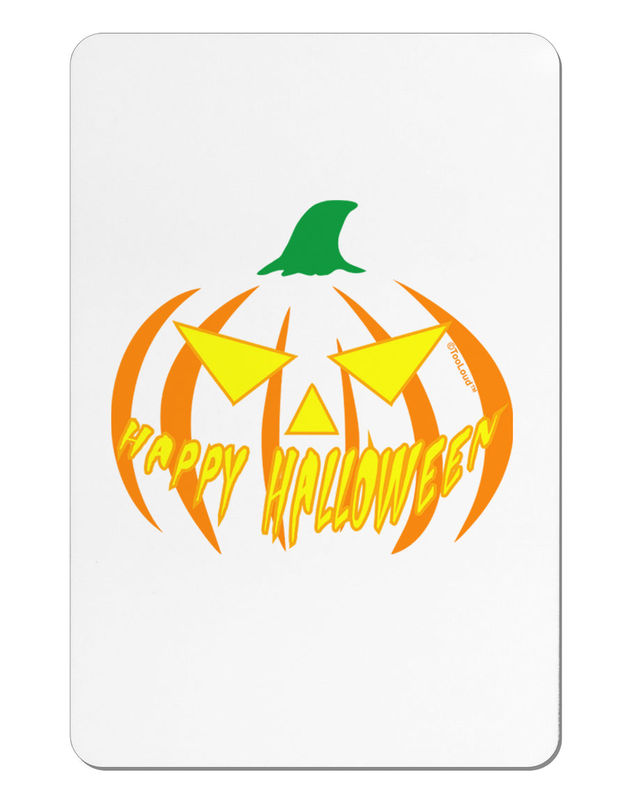 Happy Halloween Jack Yellow Aluminum Magnet-TooLoud-White-Davson Sales