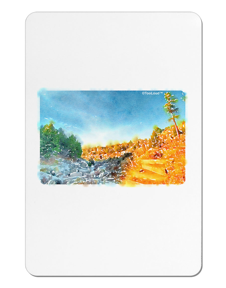 Castlewood Canyon Watercolor Aluminum Magnet-TooLoud-White-Davson Sales